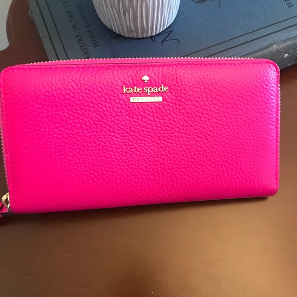 kate spade Handbags - •Kate Spade• Soft Leather Hot Pink Wallet